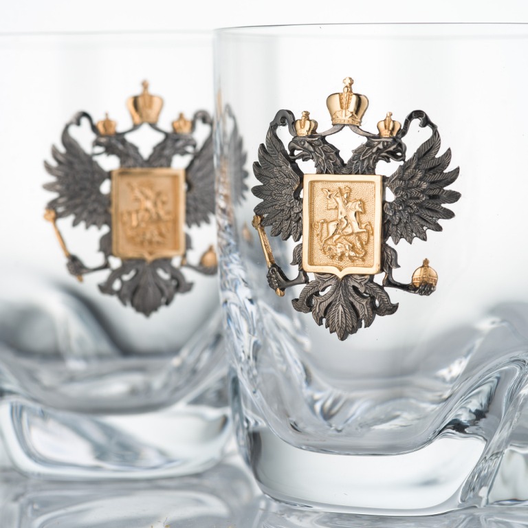 Набор стаканов с серебряной накладкой РодинаФото 26475-02.jpg