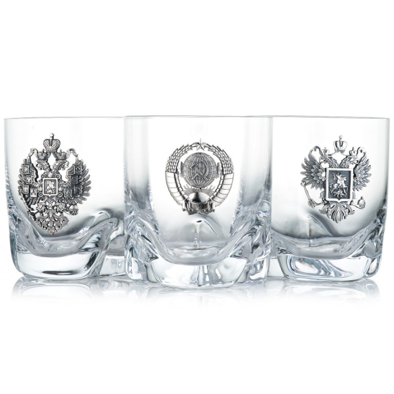 Набор стаканов для виски с серебряной накладкой ЭпохиФото 26484-01.jpg