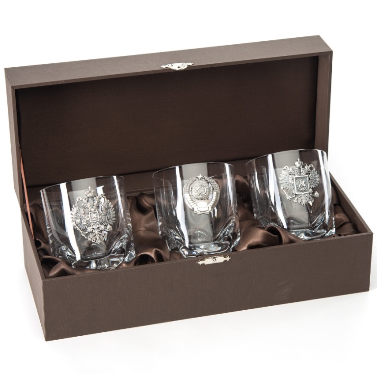 Набор стаканов для виски с серебряной накладкой ЭпохиФото 26484-05.jpg