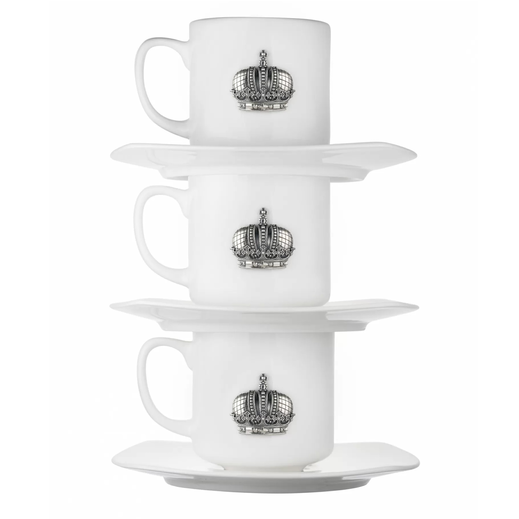 Трио кофейных чашек Корона