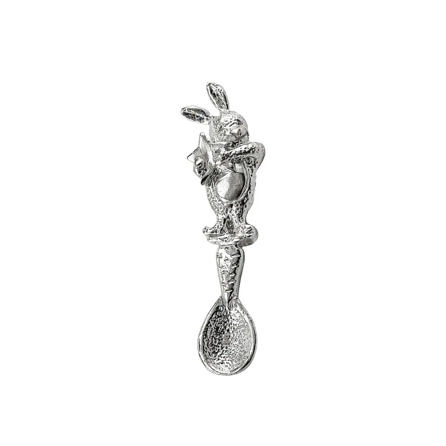 Серебряная сувенирная ложка Загребушка Кролик