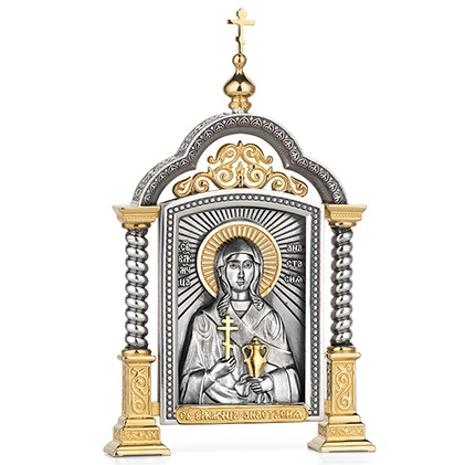 Серебряная парадная икона Святая Анастасия