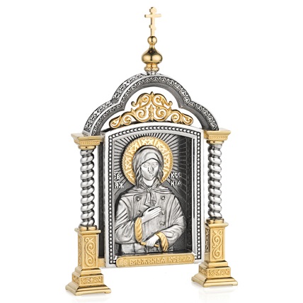 Серебряная парадная икона Святая КсенияФото 27245-02.jpg