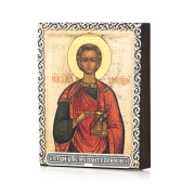 Икона Святой Пантелеимон в серебряном багетеФото 27266-02.jpg
