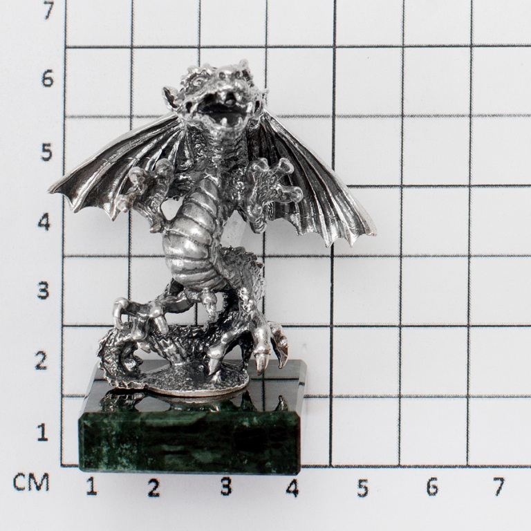 Серебряная статуэтка Дракон (Подарок на Год Дракона)Фото 27555-03.jpg
