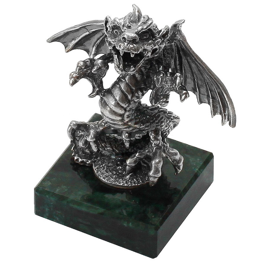 Серебряная статуэтка Дракон (Подарок на Год Дракона)Фото 27555-04.jpg