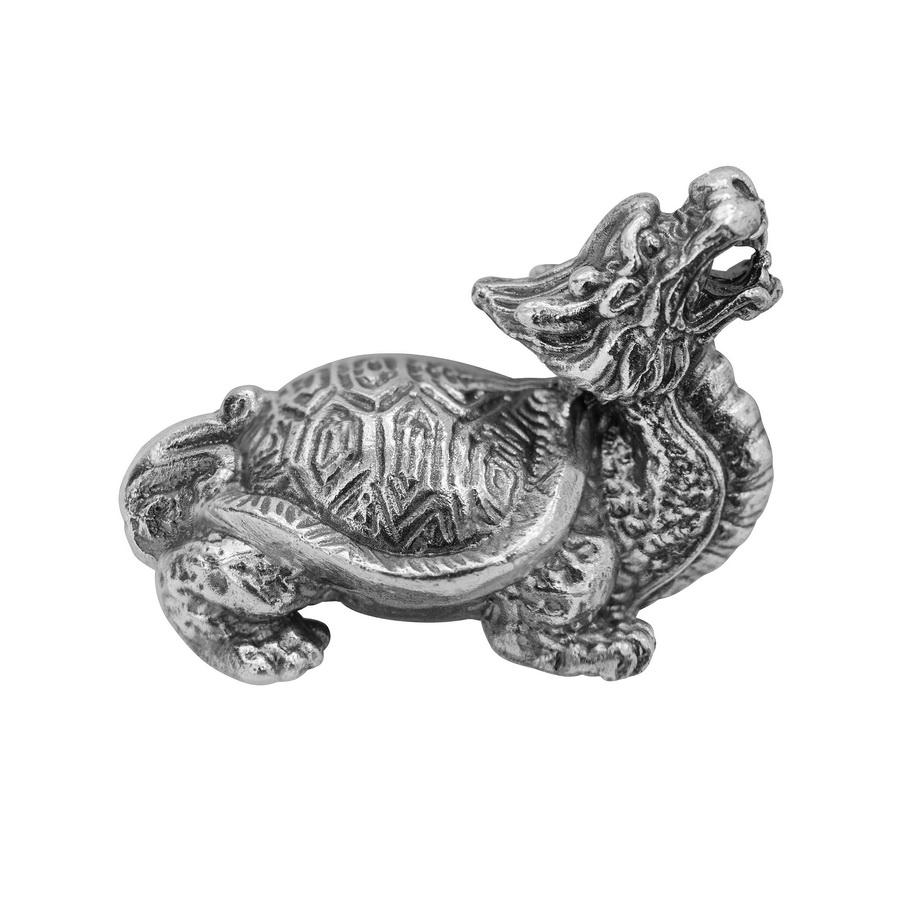 Серебряная статуэтка Дракон - Черепаха (Подарок на Год Дракона)