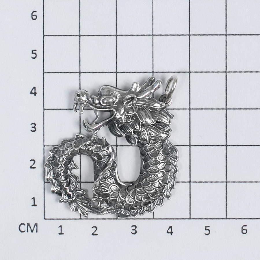 Серебряная подвеска Дракон (Подарок на Год Дракона)Фото 27560-02.jpg