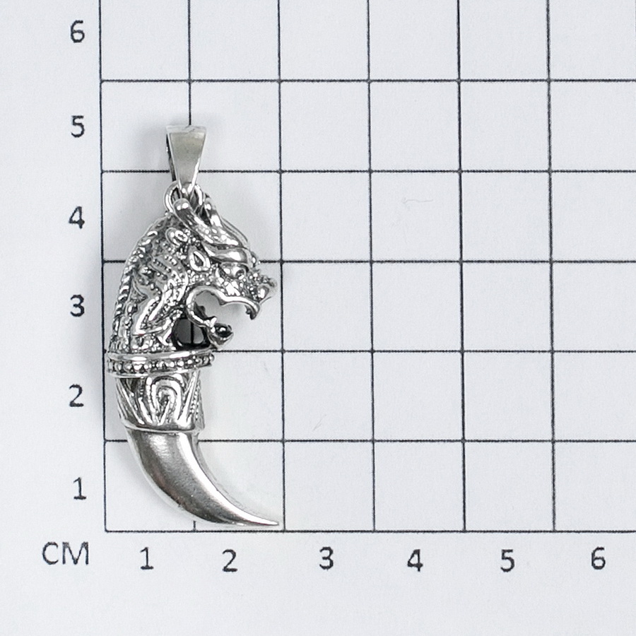 Серебряная подвеска Дракон Клык  (Подарок на Год Дракона)Фото 27565-03.jpg