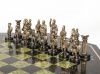 Шахматный стол "Римляне" бронза камень змеевикФото 27695-03.jpg