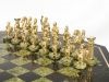 Шахматный стол "Римляне" бронза камень змеевикФото 27695-04.jpg