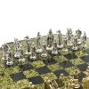 Шахматный стол "Рыцари крестоносцы" камень змеевикФото 27697-04.jpg