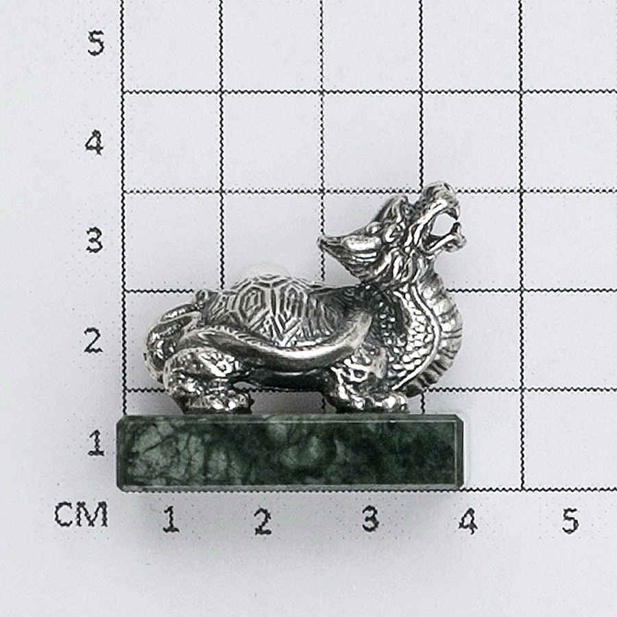 Серебряная статуэтка Дракон - Черепаха (Подарок на Год Дроакона)Фото 27710-03.jpg