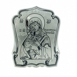 Серебряная икона Владимирская