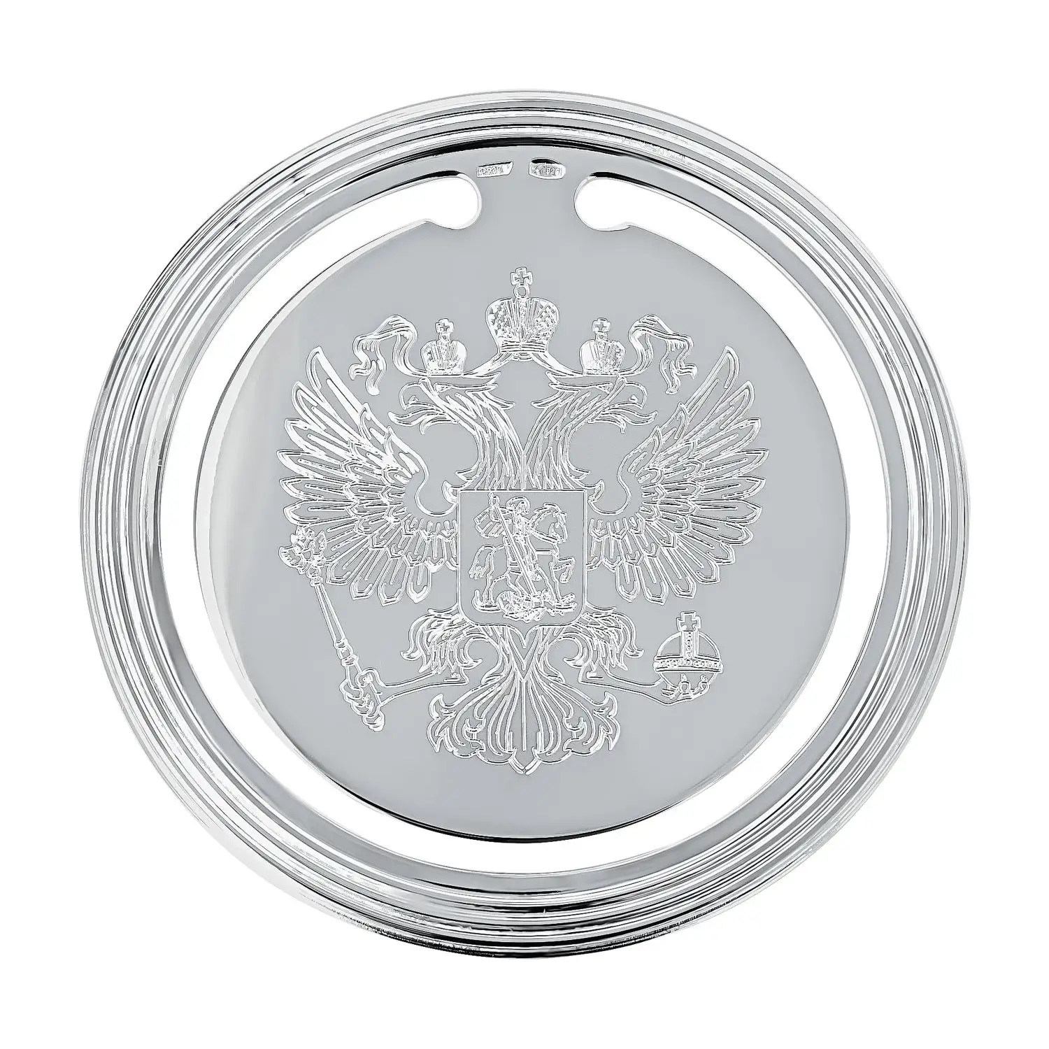 Серебряная закладка для книг с логотипом Герб