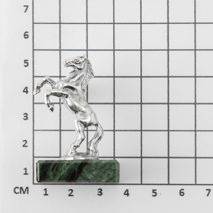 Серебряная статуэтка Лошадь на дыбах на подставке (Подарок на Год Лошади)Фото 28640-04.jpg