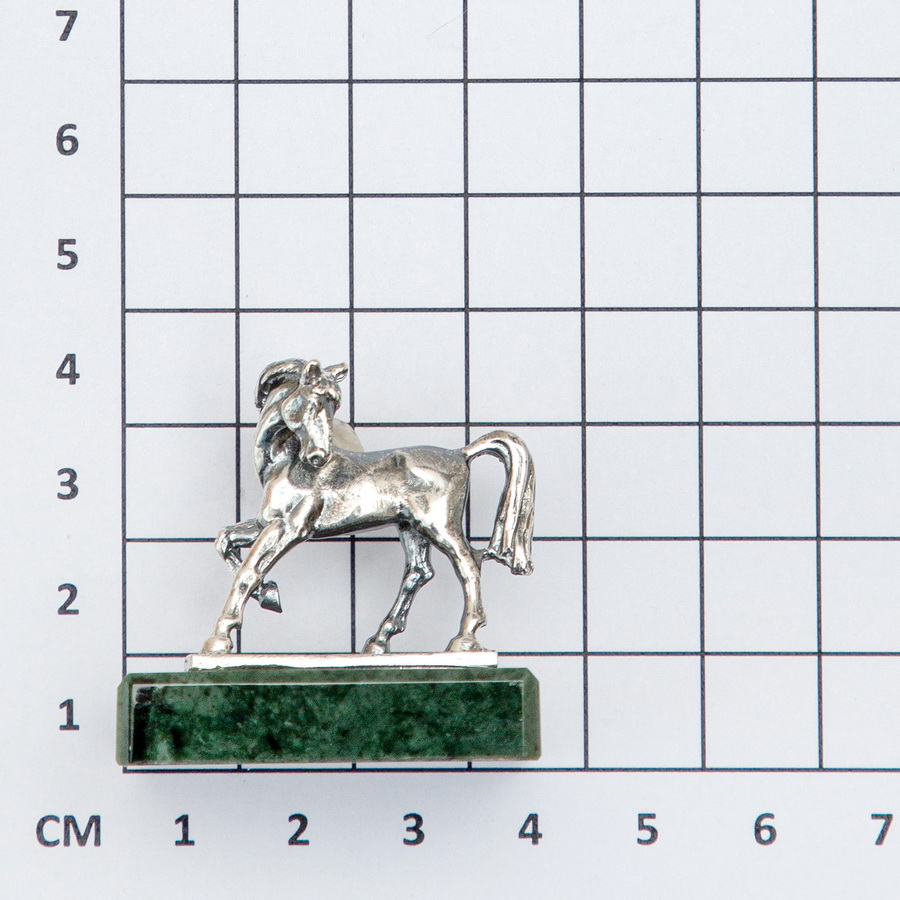 Серебряная статуэтка Лошадь на подставке (Подарок на Год Лошади)Фото 28641-03.jpg