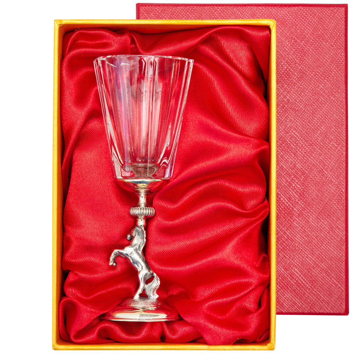 Серебряный лафитник Лошадь (Подарок на Год Лошади)Фото 28650-05.jpg