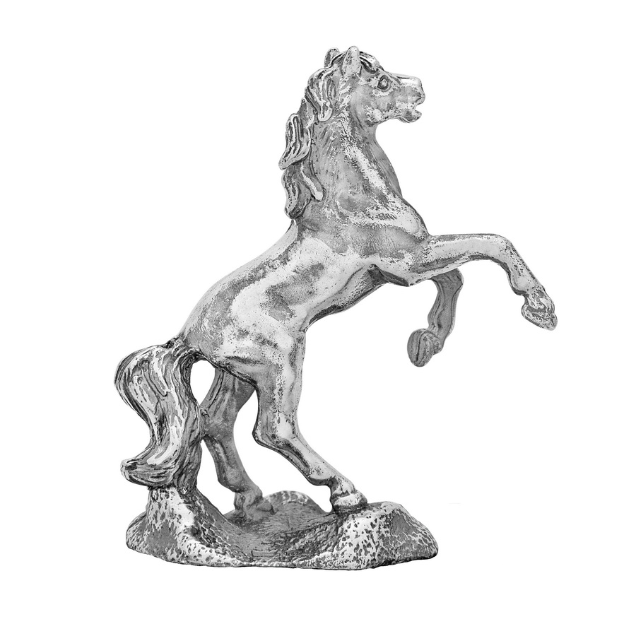 Серебряная статуэтка Лошадь большая на траве (Подарок на Год Лошади)Фото 28658-02.jpg