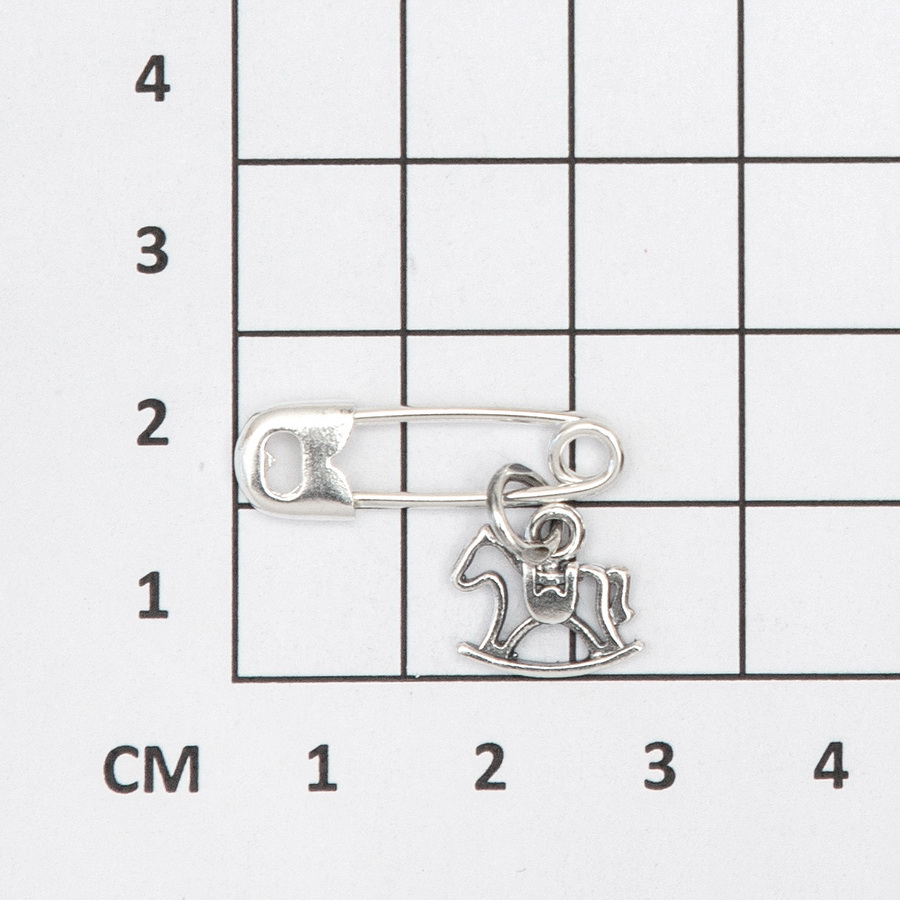 Серебряная подвеска-булавка Лошадка (Подарок на Год Лошади)Фото 28663-02.jpg