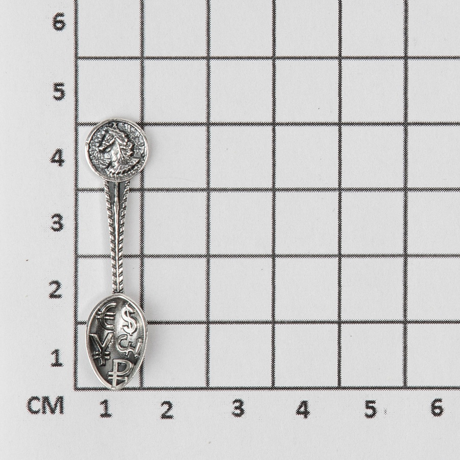 Серебряная ложка загребушка Лошадь (Подарок на Год Лошади)Фото 28665-02.jpg