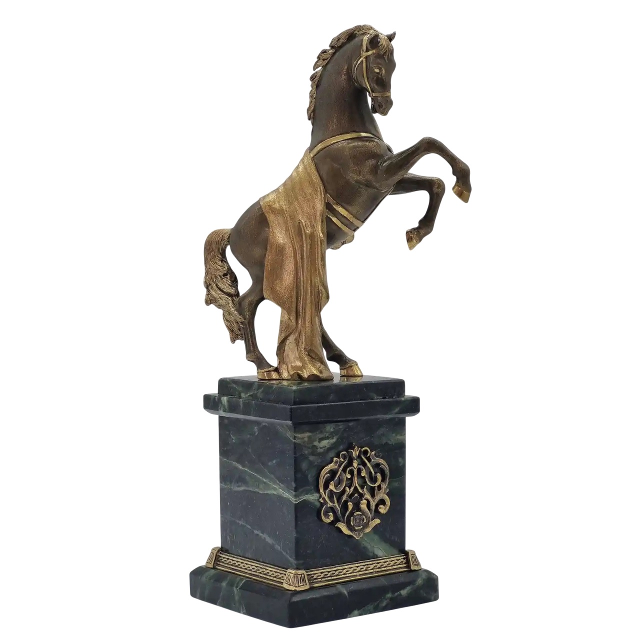 Бронзовая статуэтка  Конь1 (пьедестал) (Подарок на Год Лошади)