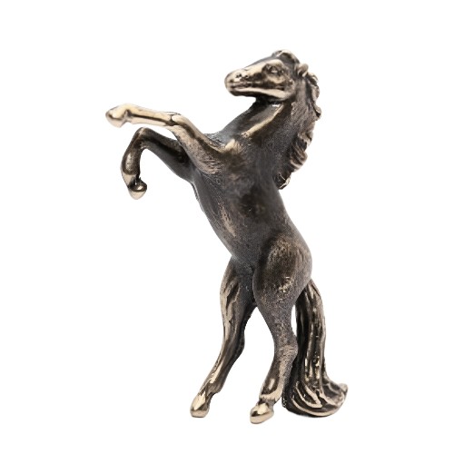 Бронзовая статуэтка Лошадь на дыбах (Подарок на год Лошади)