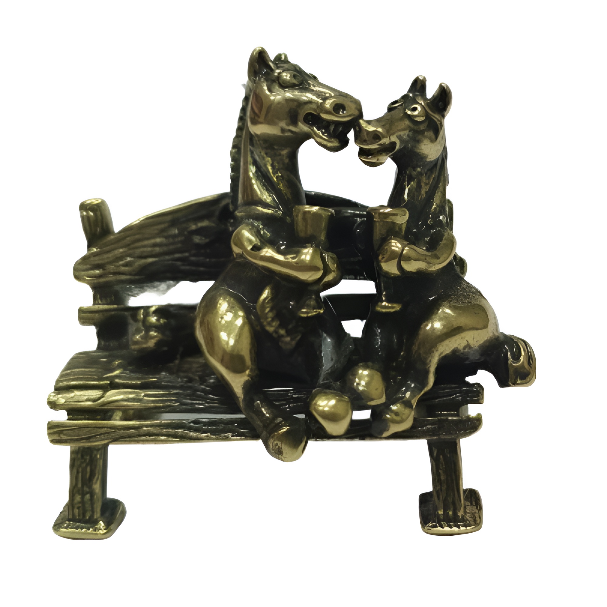 Лошади на лавке 2 (Подарок на Год Лошади)