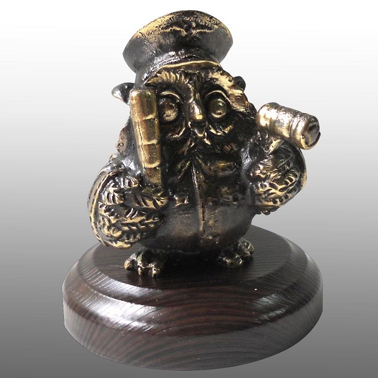 Бронзовая статуэтка Сова ДПС 