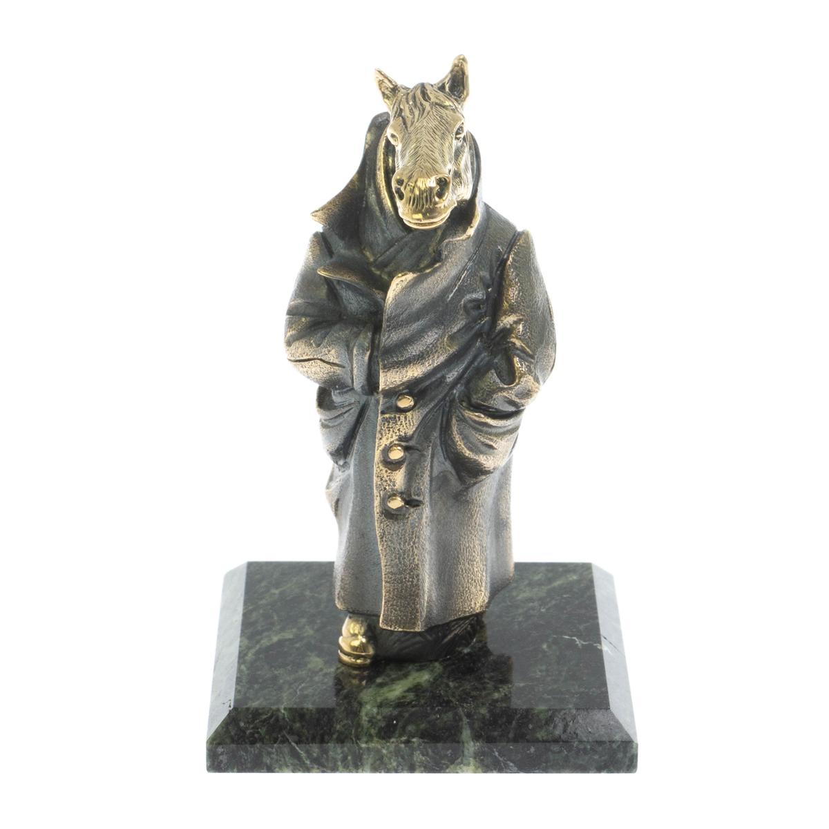 Бронзовая статуэтка Конь в пальто (Подарок на Год Лошади)
