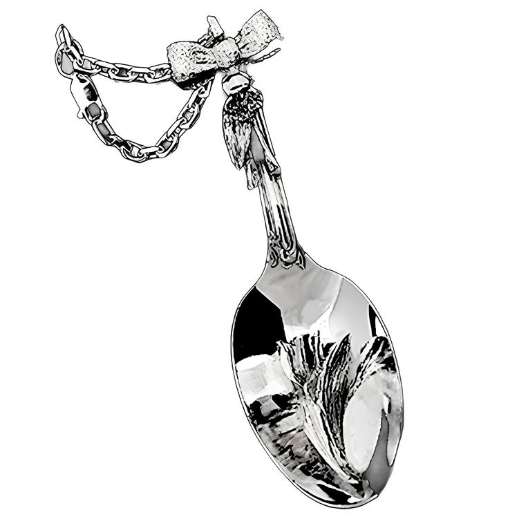 Брелок для ключей Ложка с бантом.