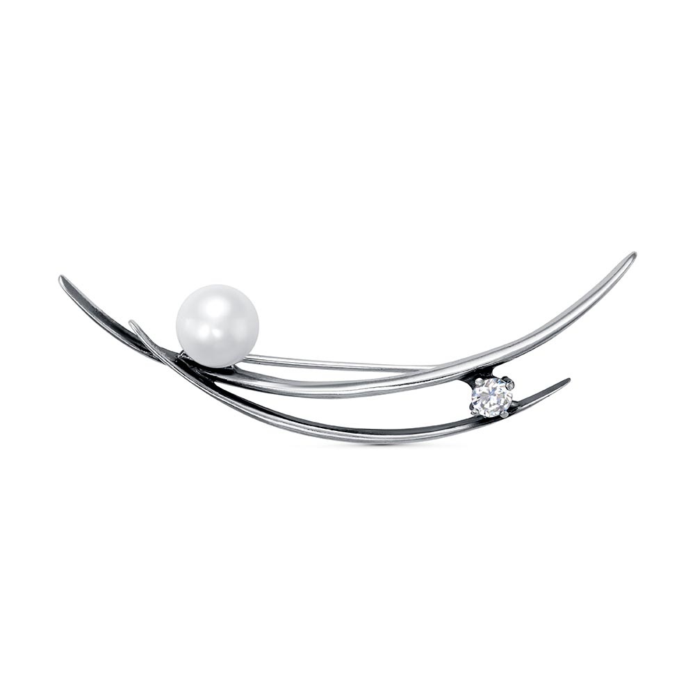 Серебряная брошь