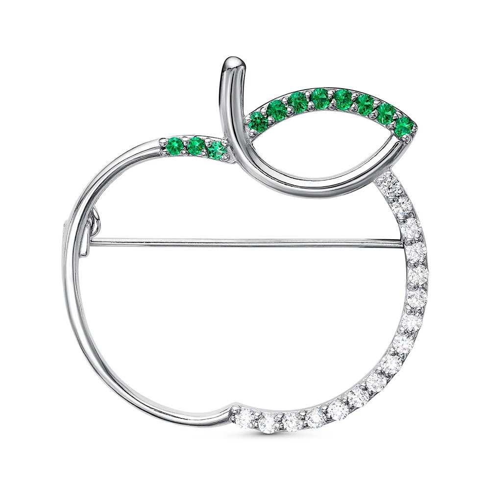 Серебряная брошь