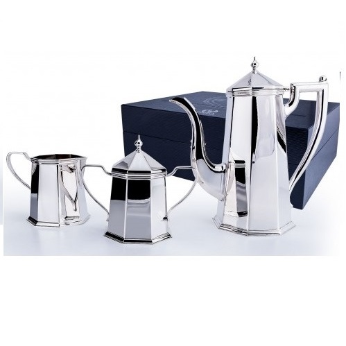 Серебряный кофейный сервиз Элегант (без подноса)