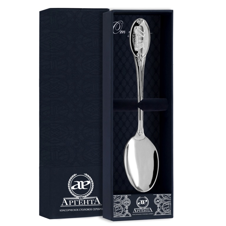 Серебряная чайная ложка с логотипом Санкт-Петербург Фото 28929-02.jpg