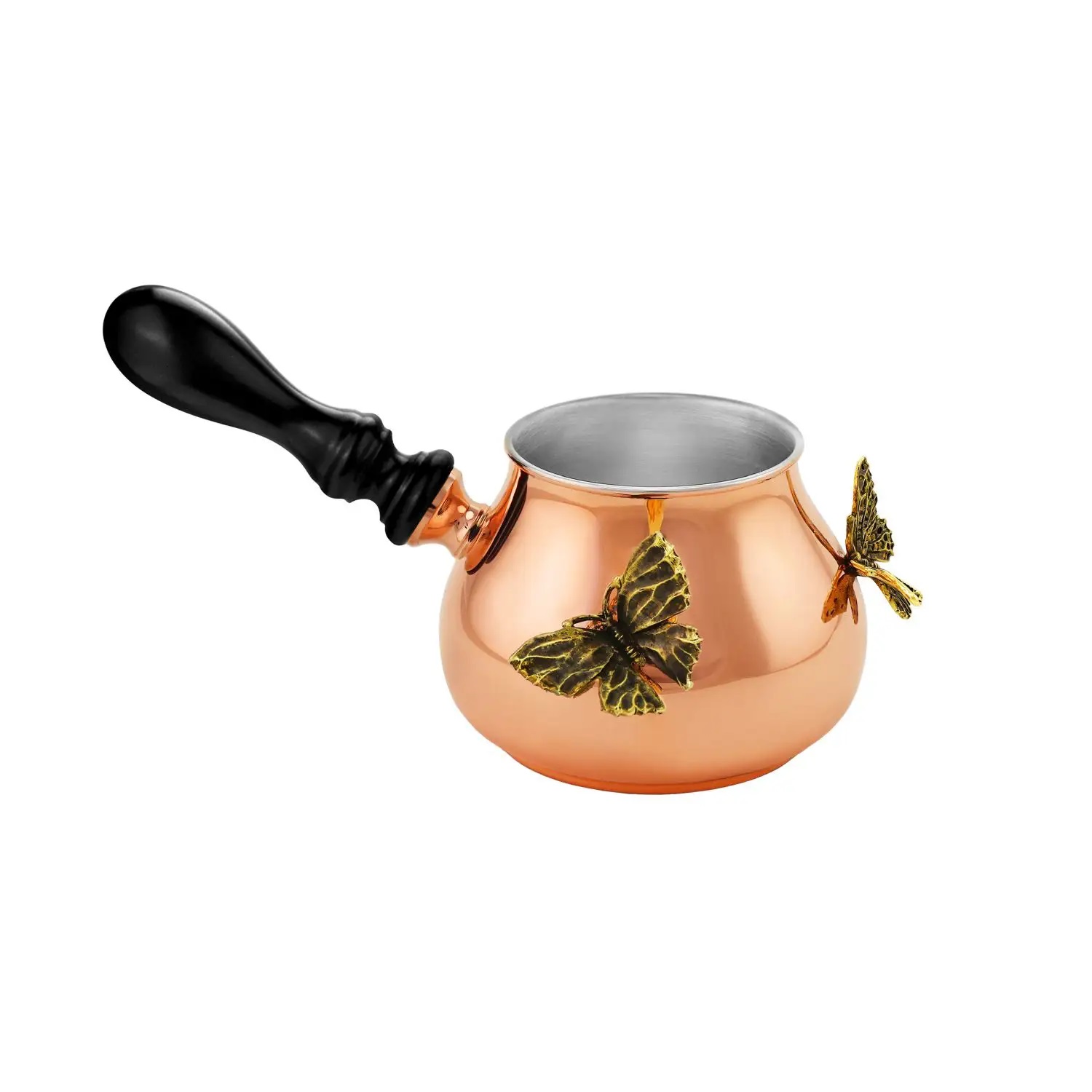 Набор медной посуды с чернением Бабочки для кофеФото 28942-05.jpg