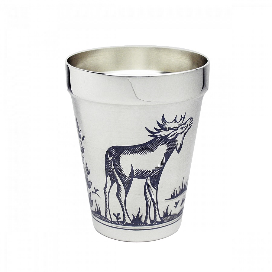 Серебряная стопка Лось 