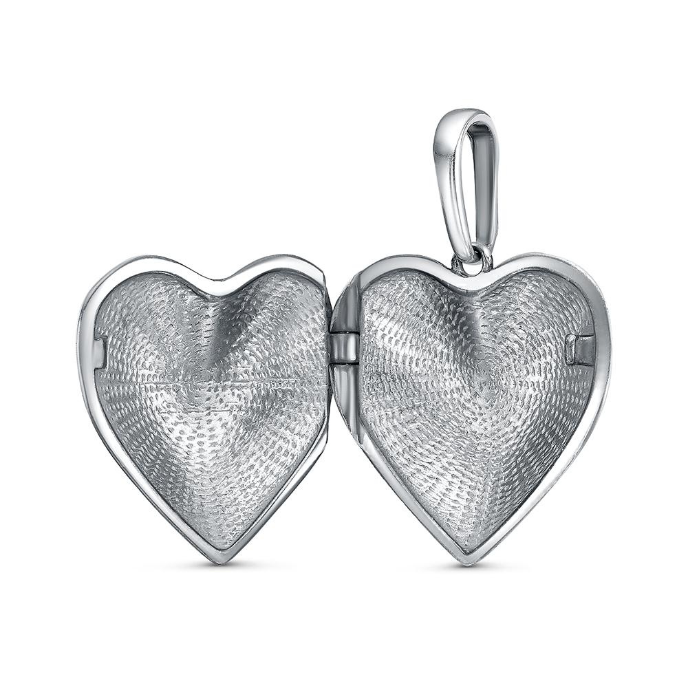 Серебряная подвеска Медальон сердцеФото 28952-04.jpg