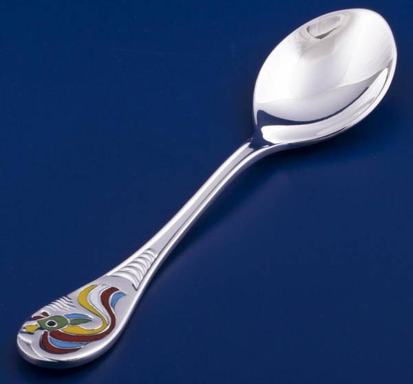 Серебряная детская ложка РыбкаФото 28999-02.jpg