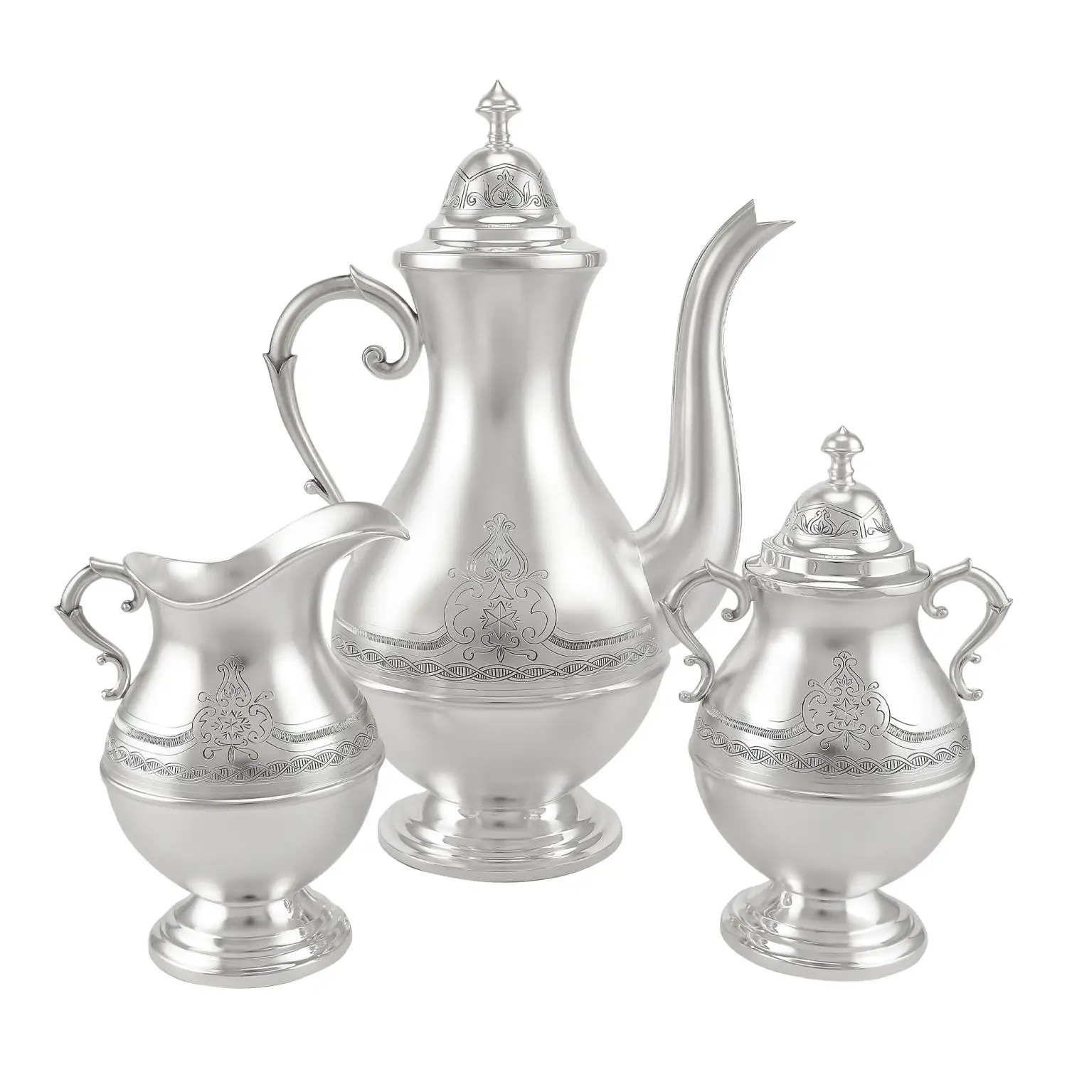 Сеебряный кофейный набор № 15