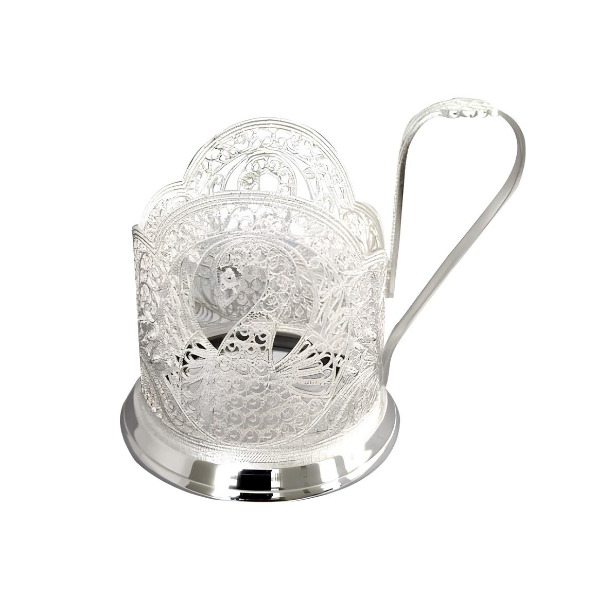 Серебряный подстаканник Лебедь