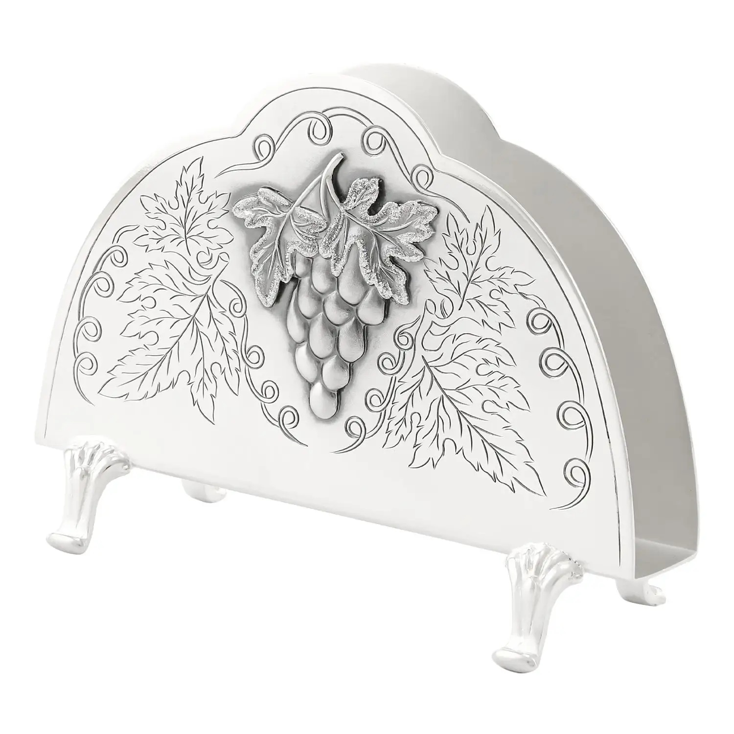 Серебряная подставка для салфеток Виноградная лоза