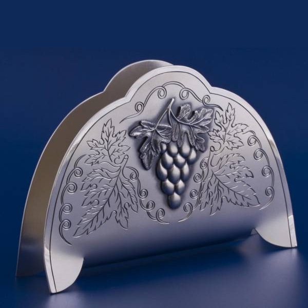Серебряная подставка для салфеток Виноградная лозаФото 29034-02.jpg