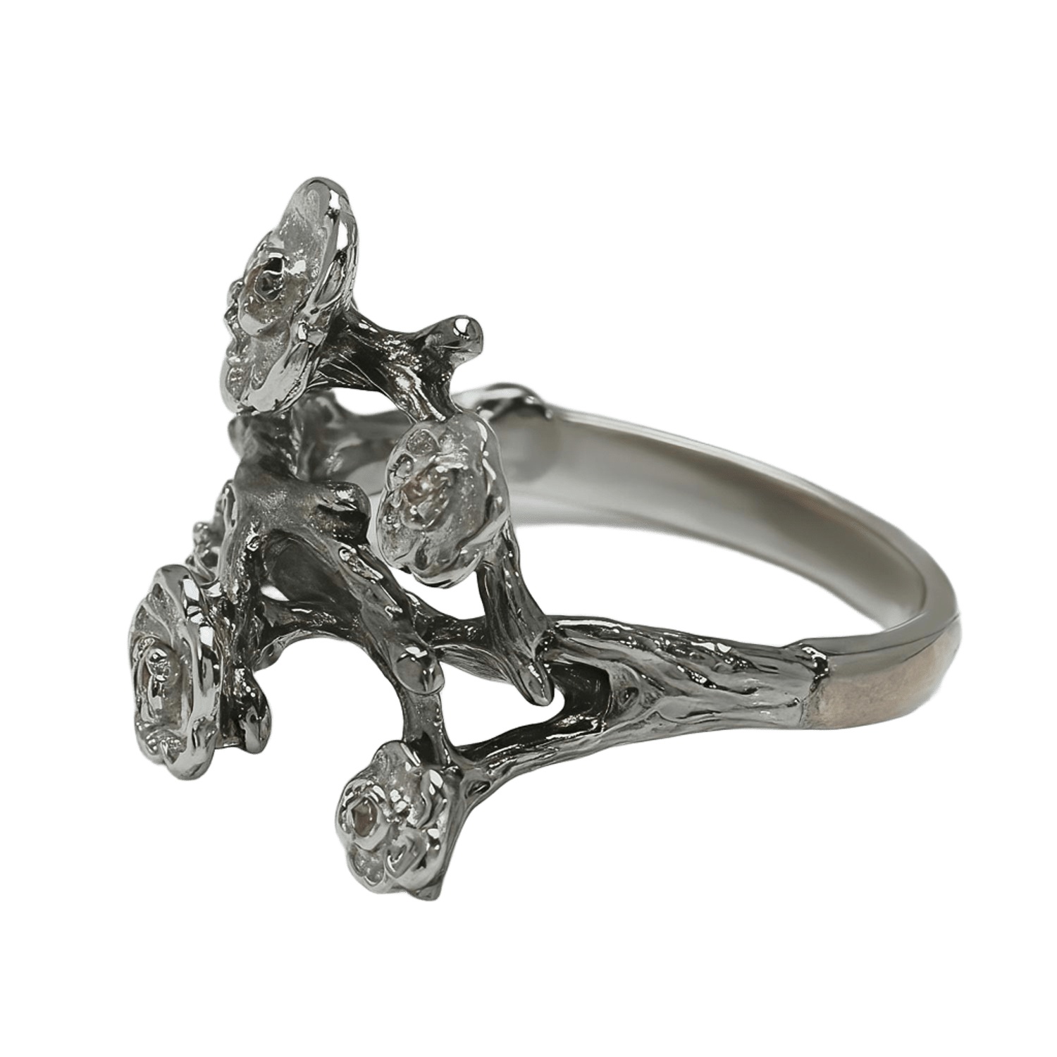 Серебряное кольцо Сакура с фианитамиФото 29065-03.jpg