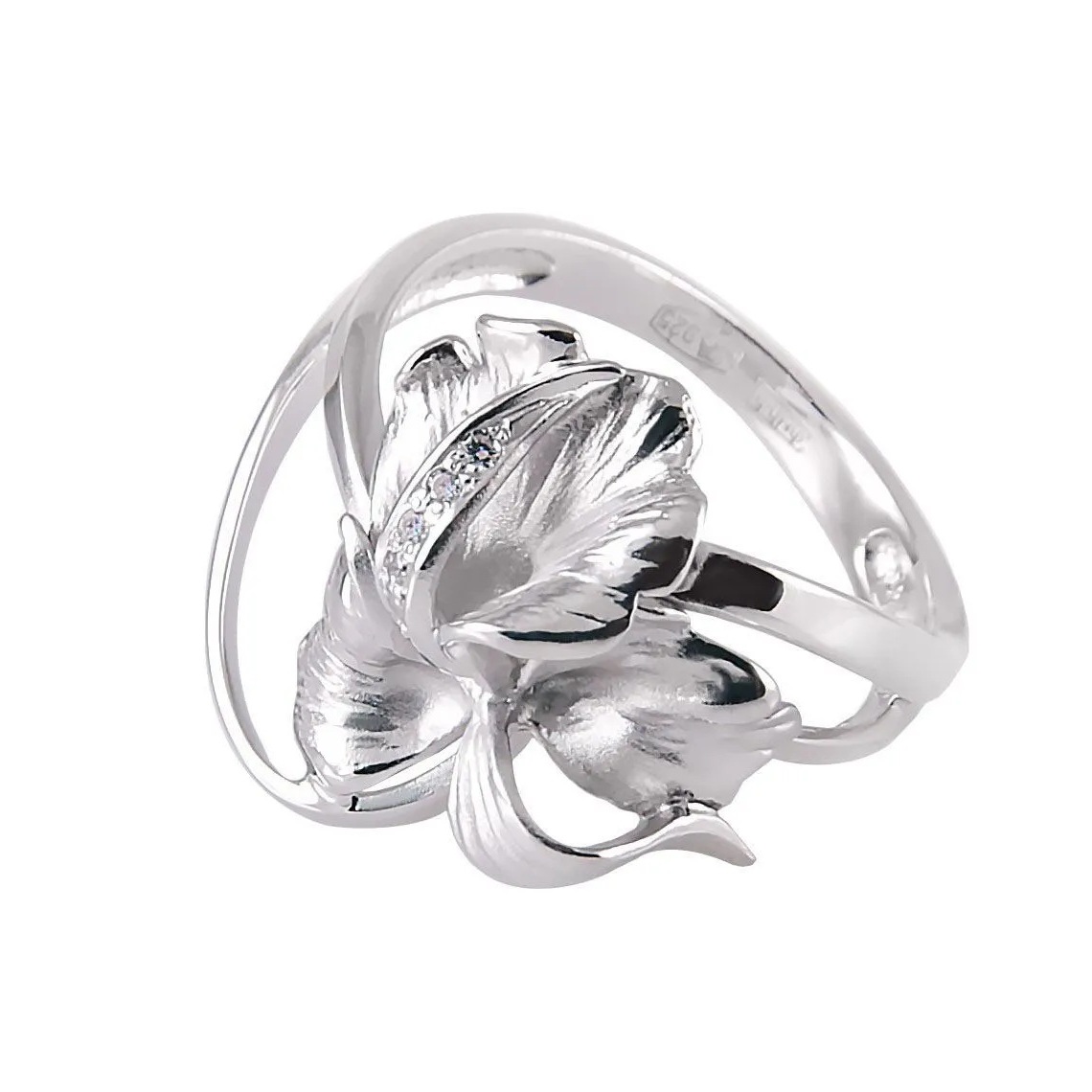 Серебряное кольцо Очарование с фианитами