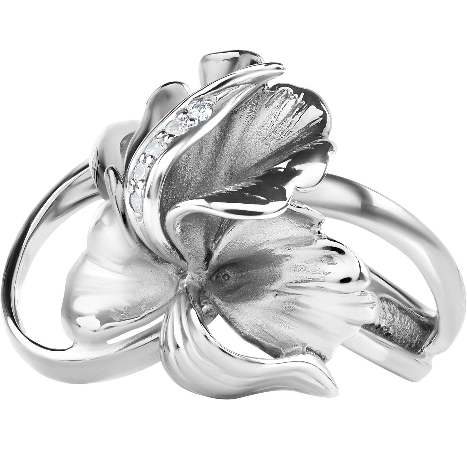 Серебряное кольцо Очарование с фианитамиФото 29071-02.jpg