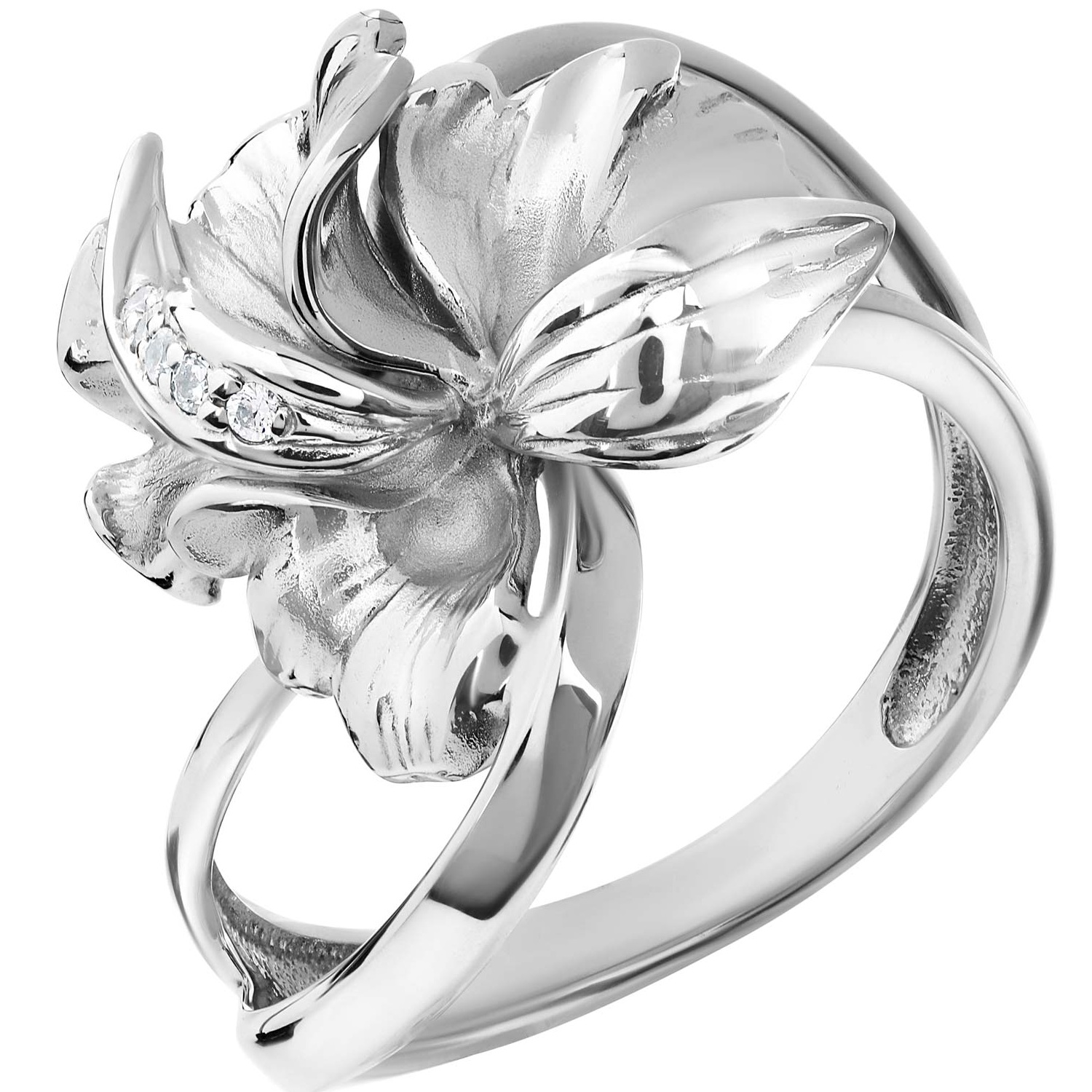 Серебряное кольцо Очарование с фианитамиФото 29071-03.jpg