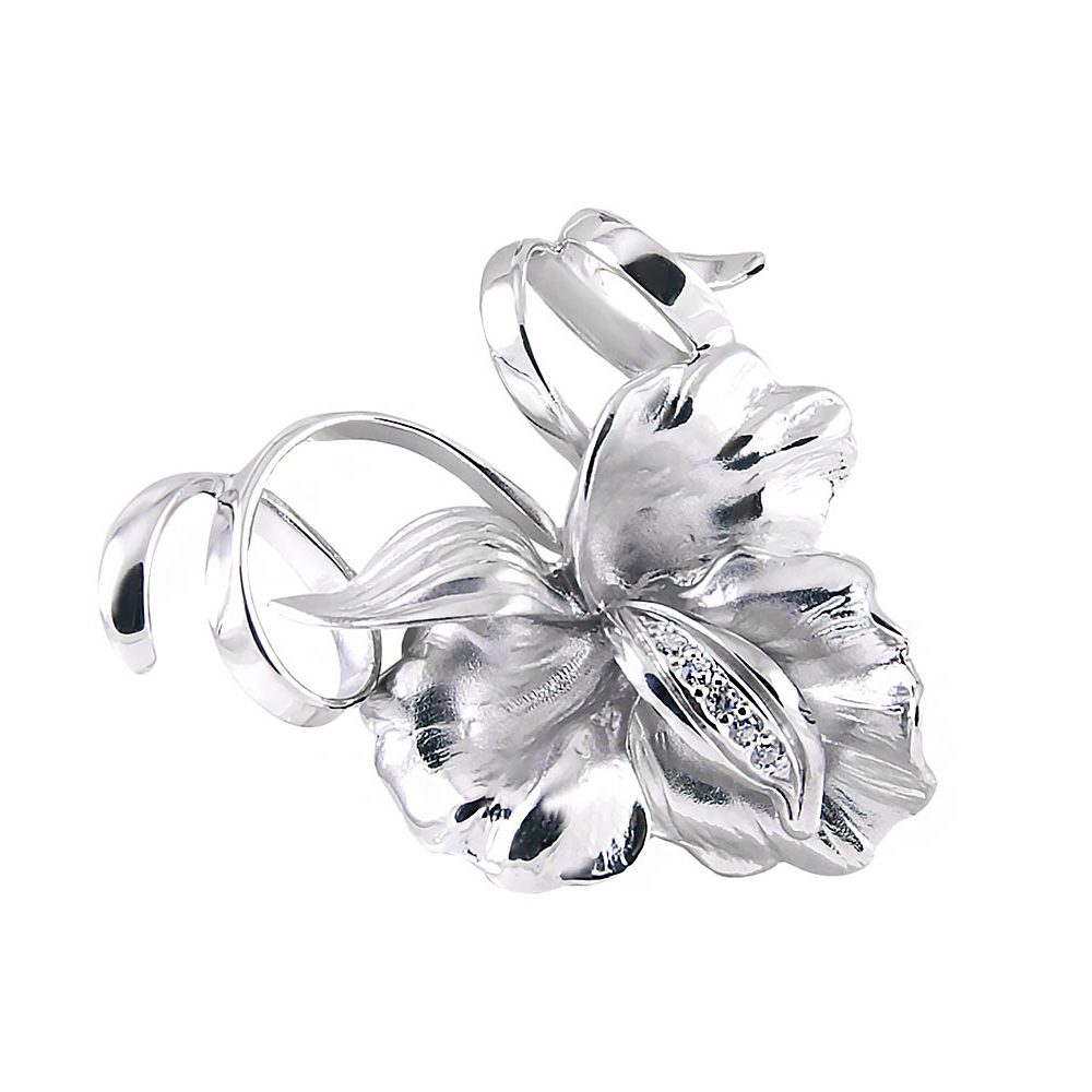 Серебряная подвеска Очарование с фианитами