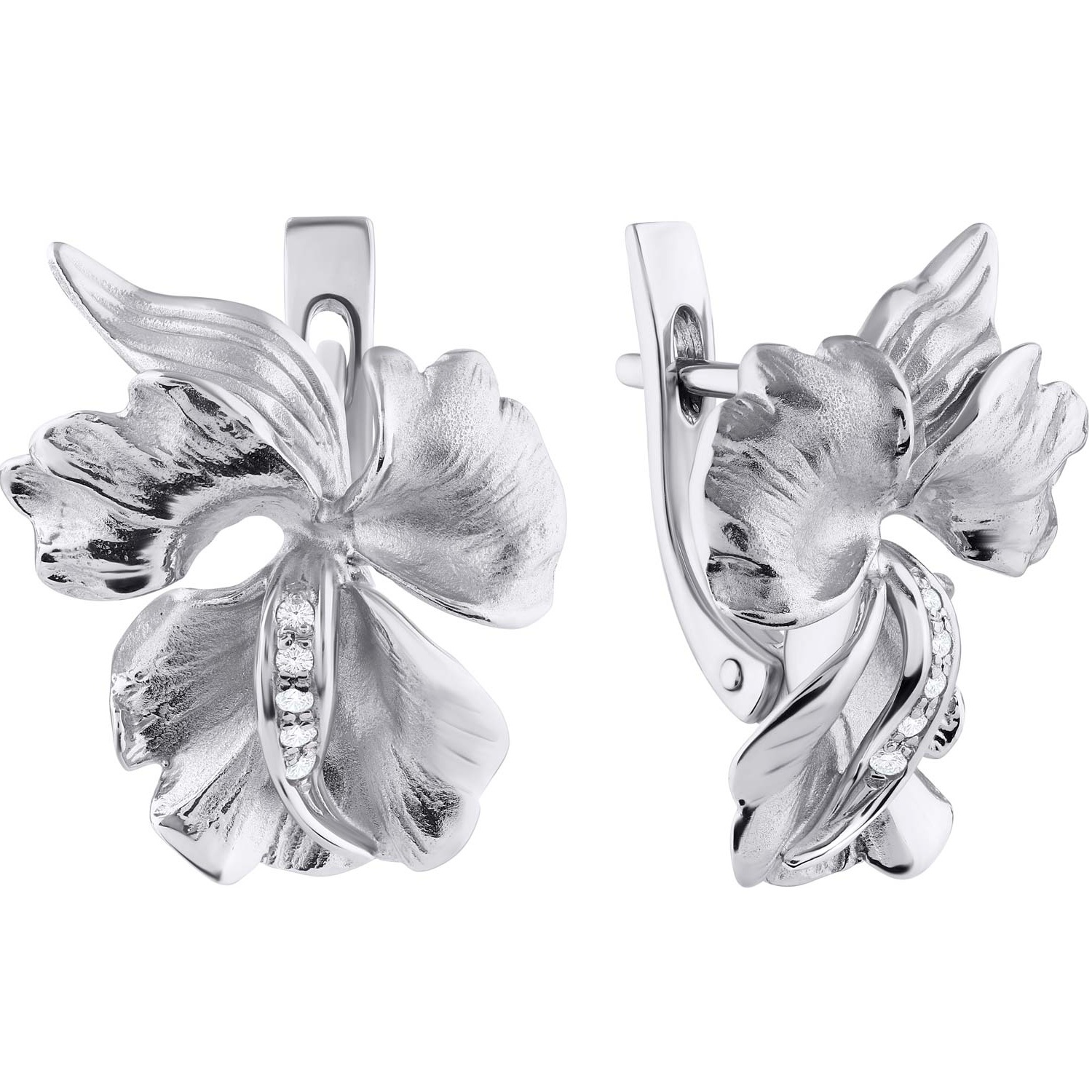 Серебряные серьги Очарование с фианитами