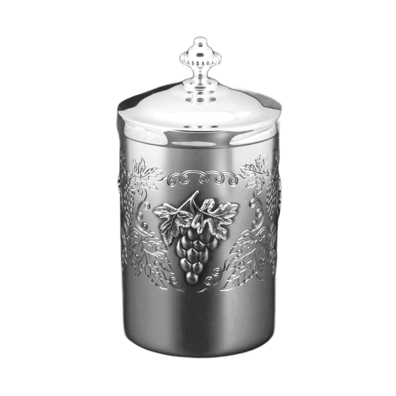 Серебряная коробка для чая Виноградная лоза